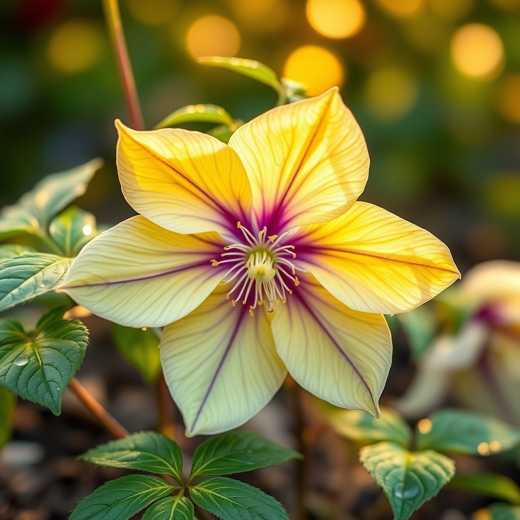 Yellow Purple Clematis Flower seeds for Planting - Pollinator Friendly, Heirloom & GMO Free Seeds for Home Garden