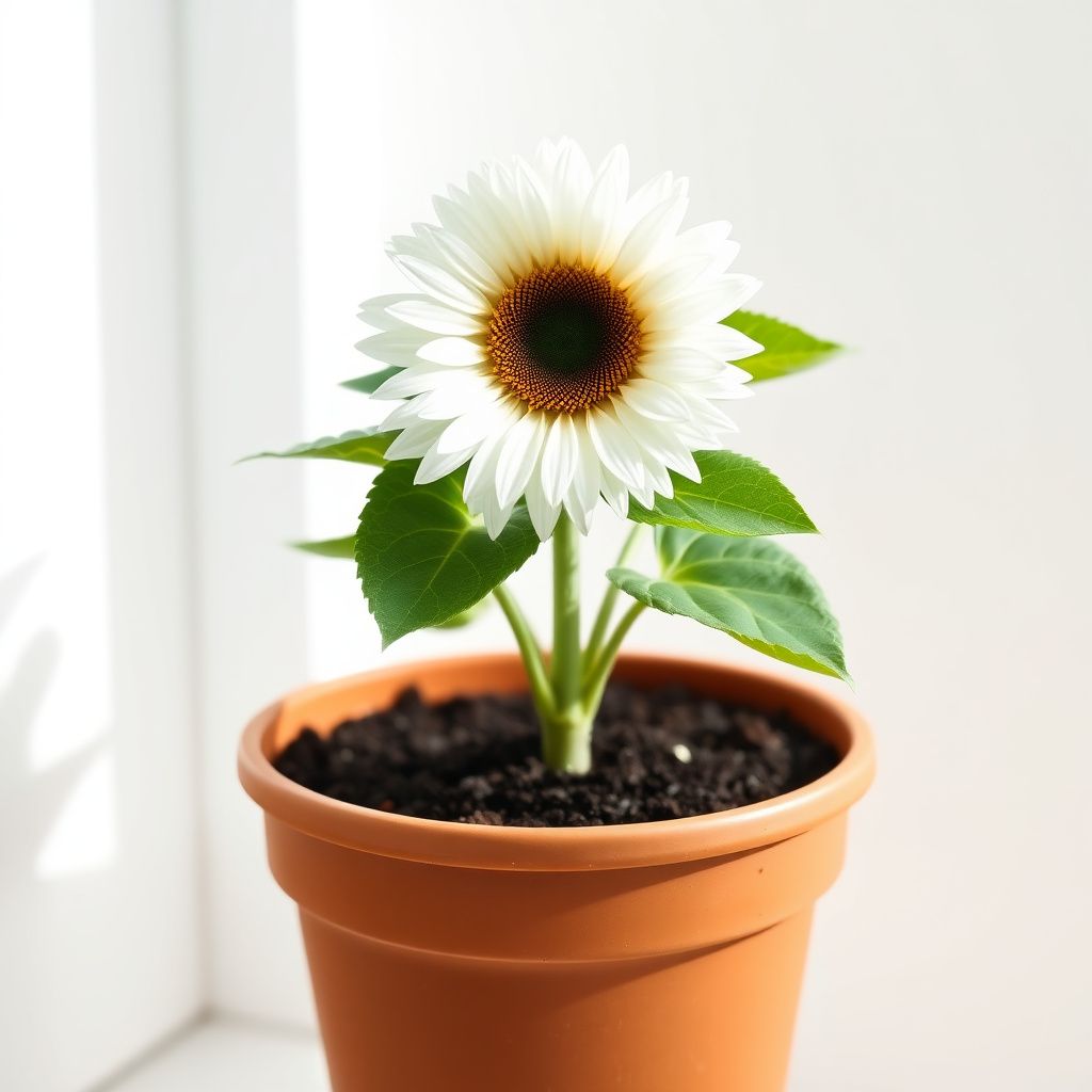 White Sunflower Flower seeds for Planting - Seasonal Bloomer, Heirloom & GMO Free Seeds for Home Garden