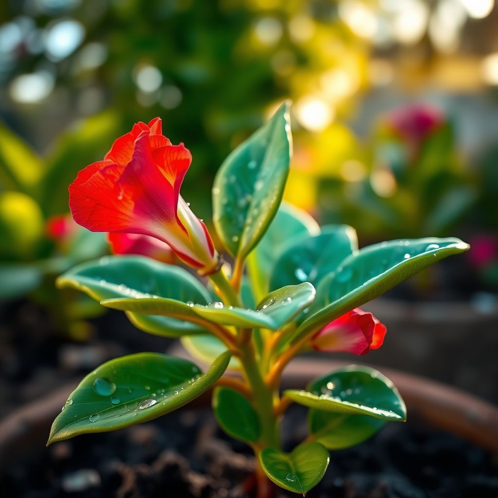 Adenium Flower Seeds for Planting - Brighten Your Garden with Stunning Red Adenium Blooms