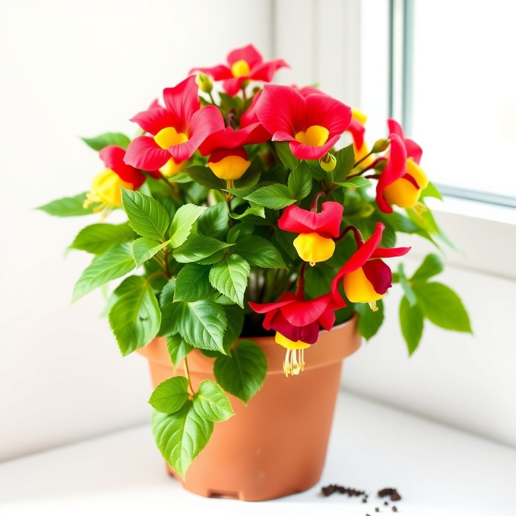 Double Petals Fuchsia Seeds - Yellow Red Blooms for Planting