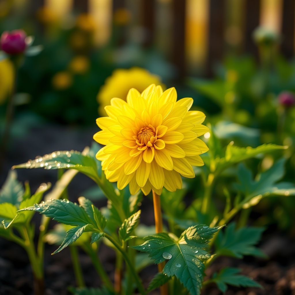 Yellow Pompon Dahlia Flower Seeds for Planting – Heirloom, Non-GMO, Garden Favorite Seeds