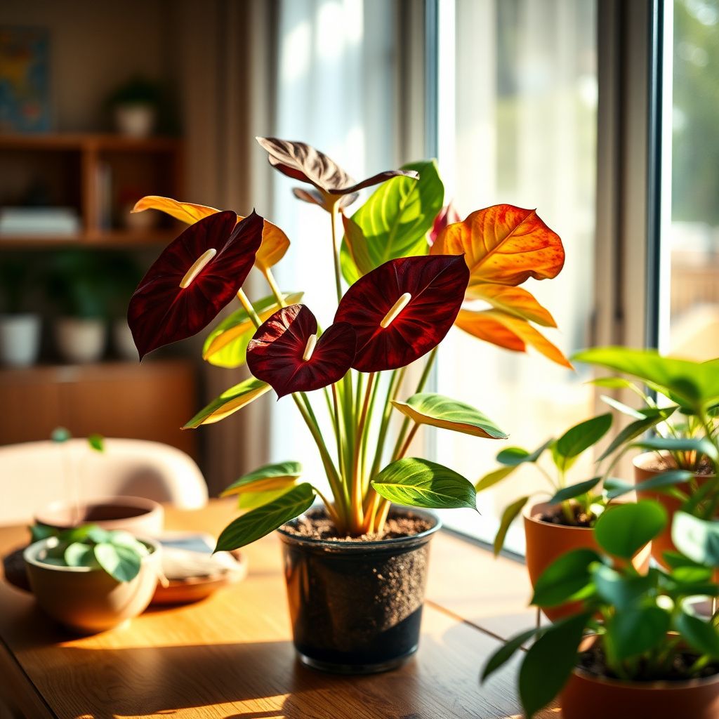 Anthurium Dark Brown Flower Seeds for All-Year Planting