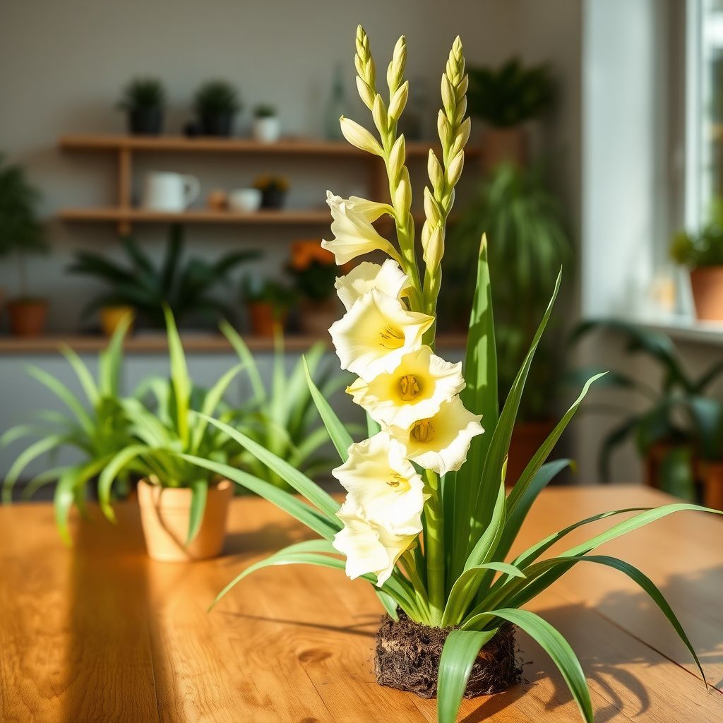 Yellow White Gladiolus Flower seeds for Planting Compact Growth Heirloom & GMO Free Seeds for Home Garden