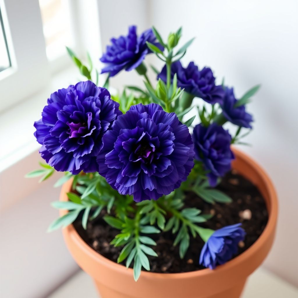 Deep Blue Carnation Flower seeds for Planting Cottage Garden Essential Heirloom & GMO Free Seeds for Home Garden 
 
 Sale
