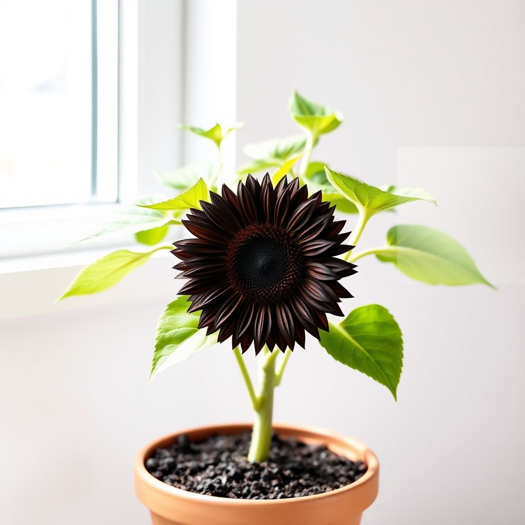 Black Sunflower Flower seeds for Planting - Perfect for Borders, Heirloom & GMO Free Seeds for Home Garden