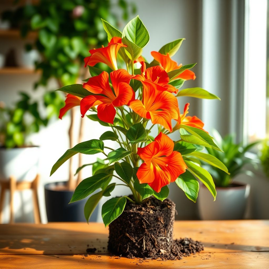 Mandevilla Orange Flower Seeds for Vibrant Garden Planting