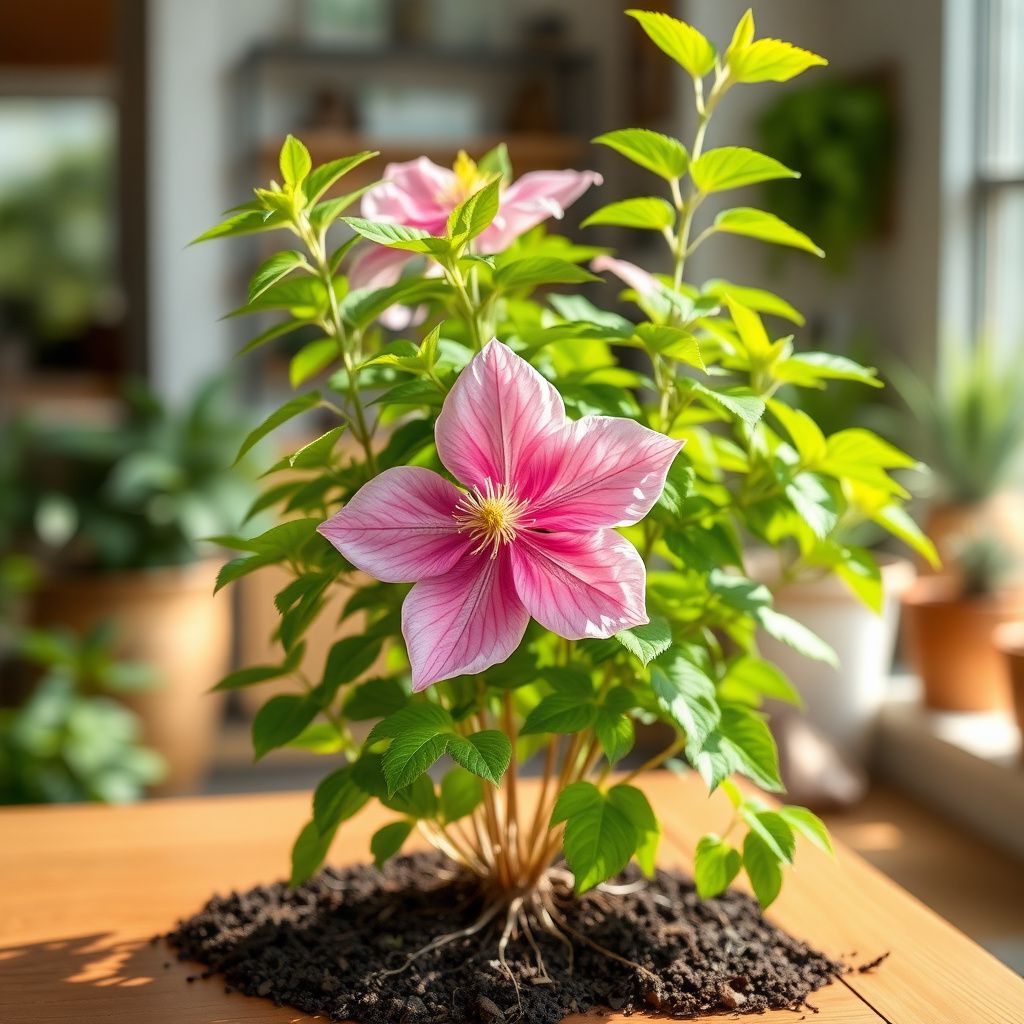 Pink Yellow Clematis Flower seeds for Planting - Colorful Display, Heirloom & GMO Free Seeds for Home Garden