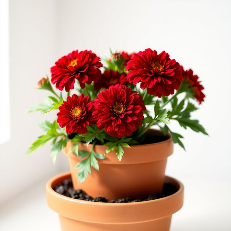 Dark Red Marigold Flower Seeds for Home Garden Beds, Borders, and Seasonal Displays