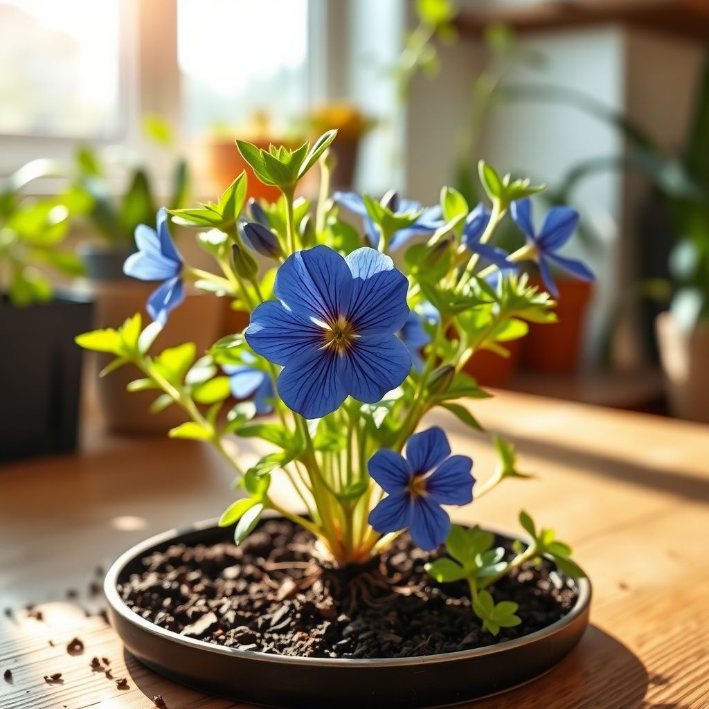 Blue Polemonium Flower seeds for Planting - Sun Loving, Heirloom & GMO Free Seeds for Home Garden