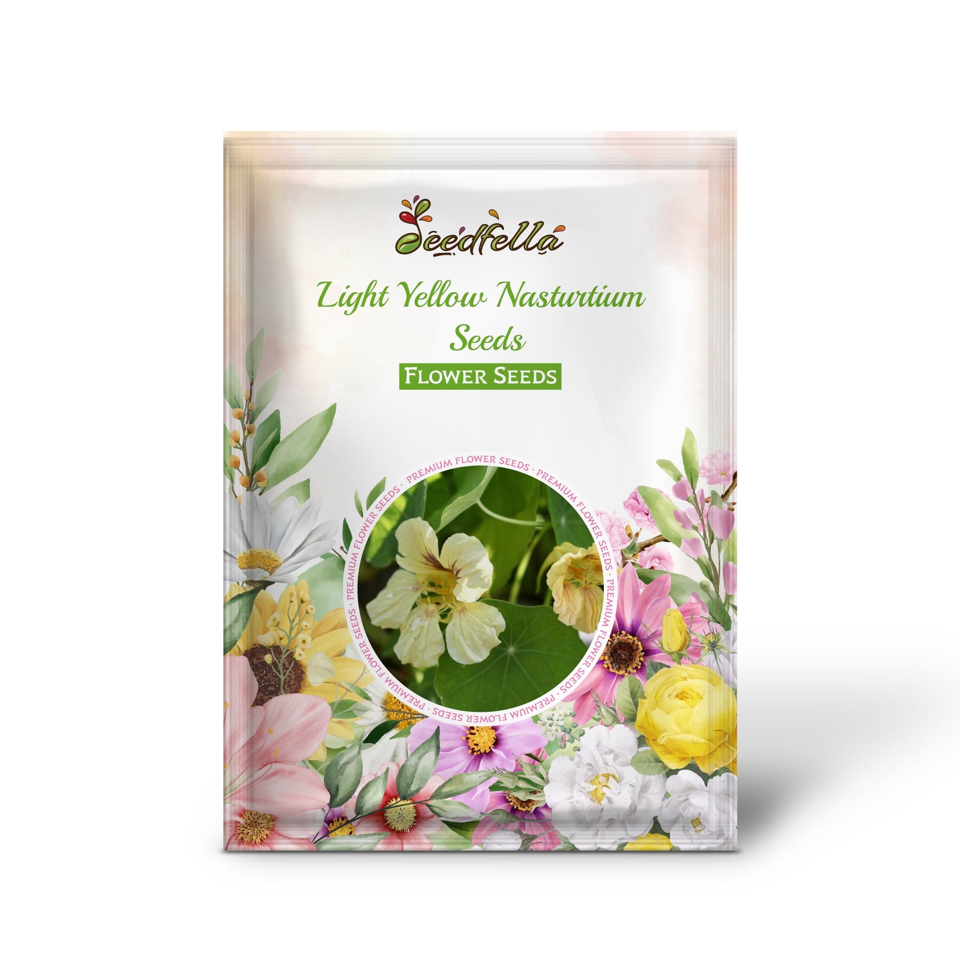 Light Yellow Nasturtium Seeds for Easy Planting – Beautiful Blooms