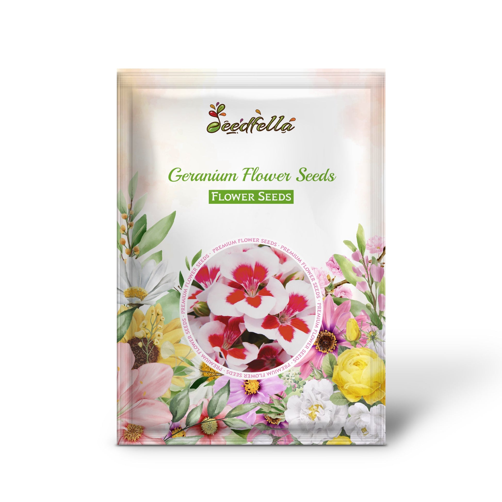 Geranium Flower Seeds for Planting  Red & White Blooms for Your Garden