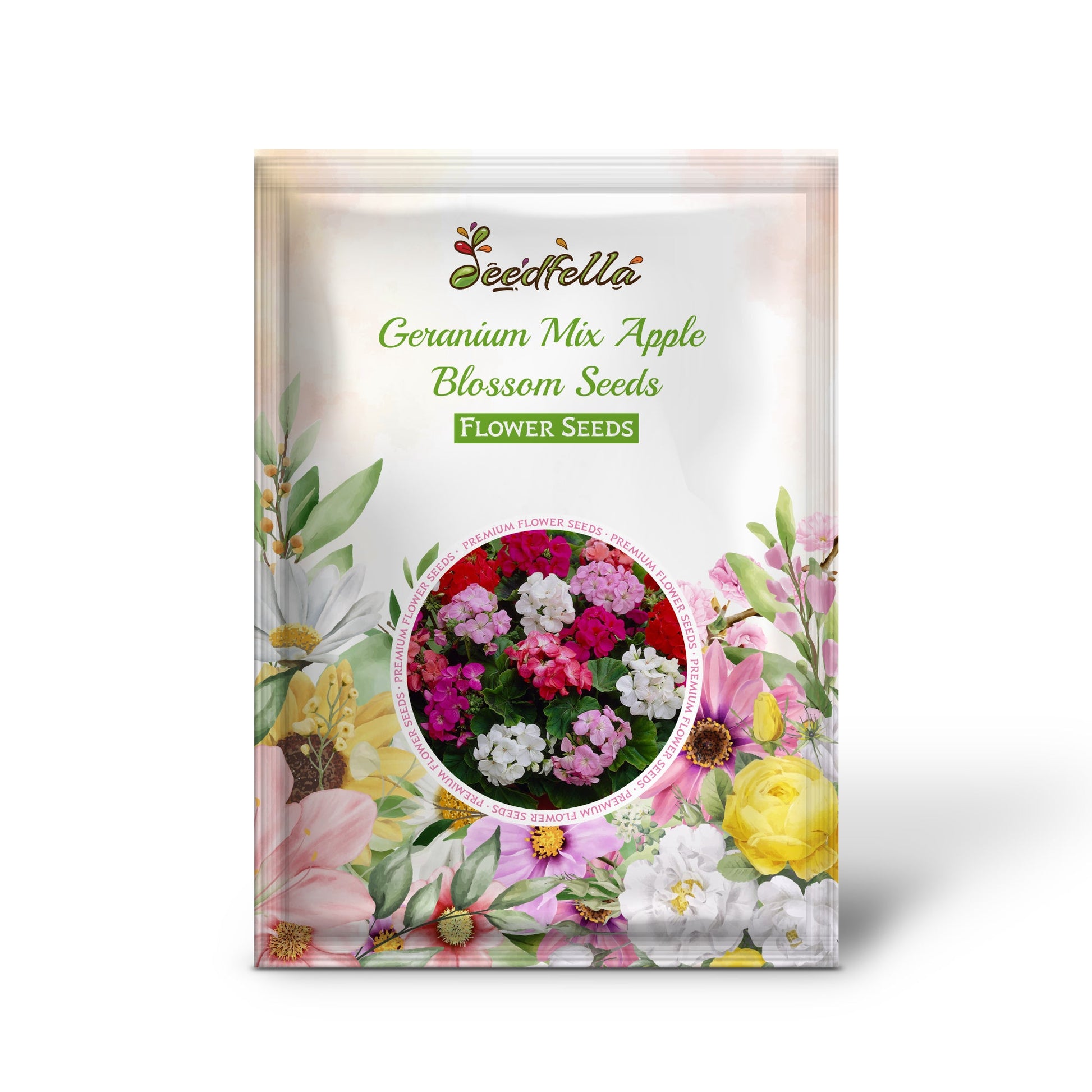 Geranium Mix Apple Blossom Seeds for Planting  Vibrant Annual Flowering Plants