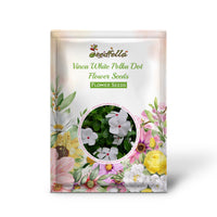 Vinca White Polka Dot Flower Seeds for Planting  Unique Annuals for Your Garden