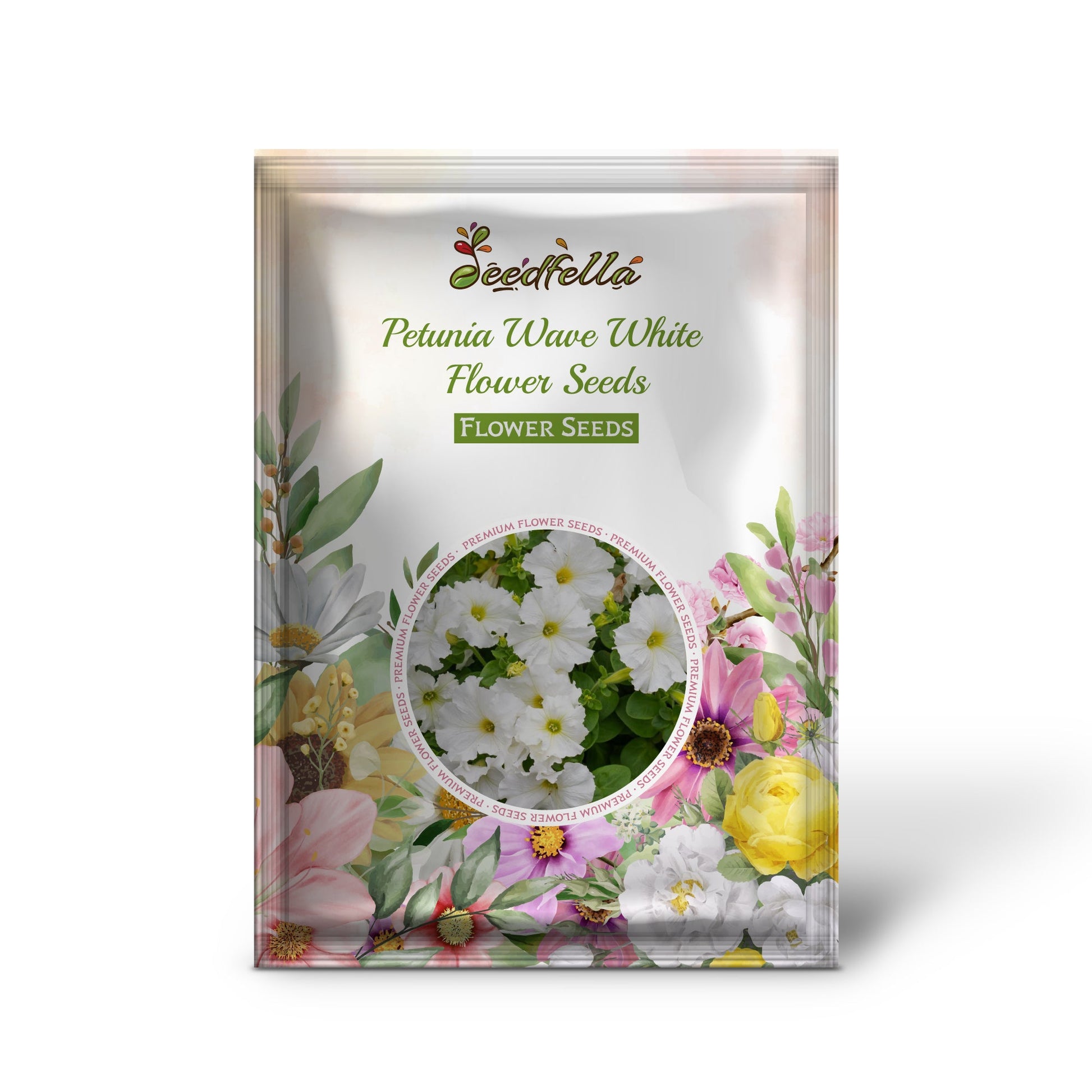 Petunia Wave White Flower Seeds for Planting  Perfect for Vibrant Gardens
