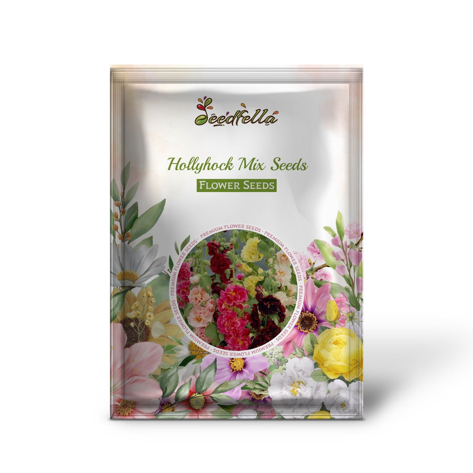 Hollyhock Mix Seeds for Planting  Vibrant Flower Garden Blooms