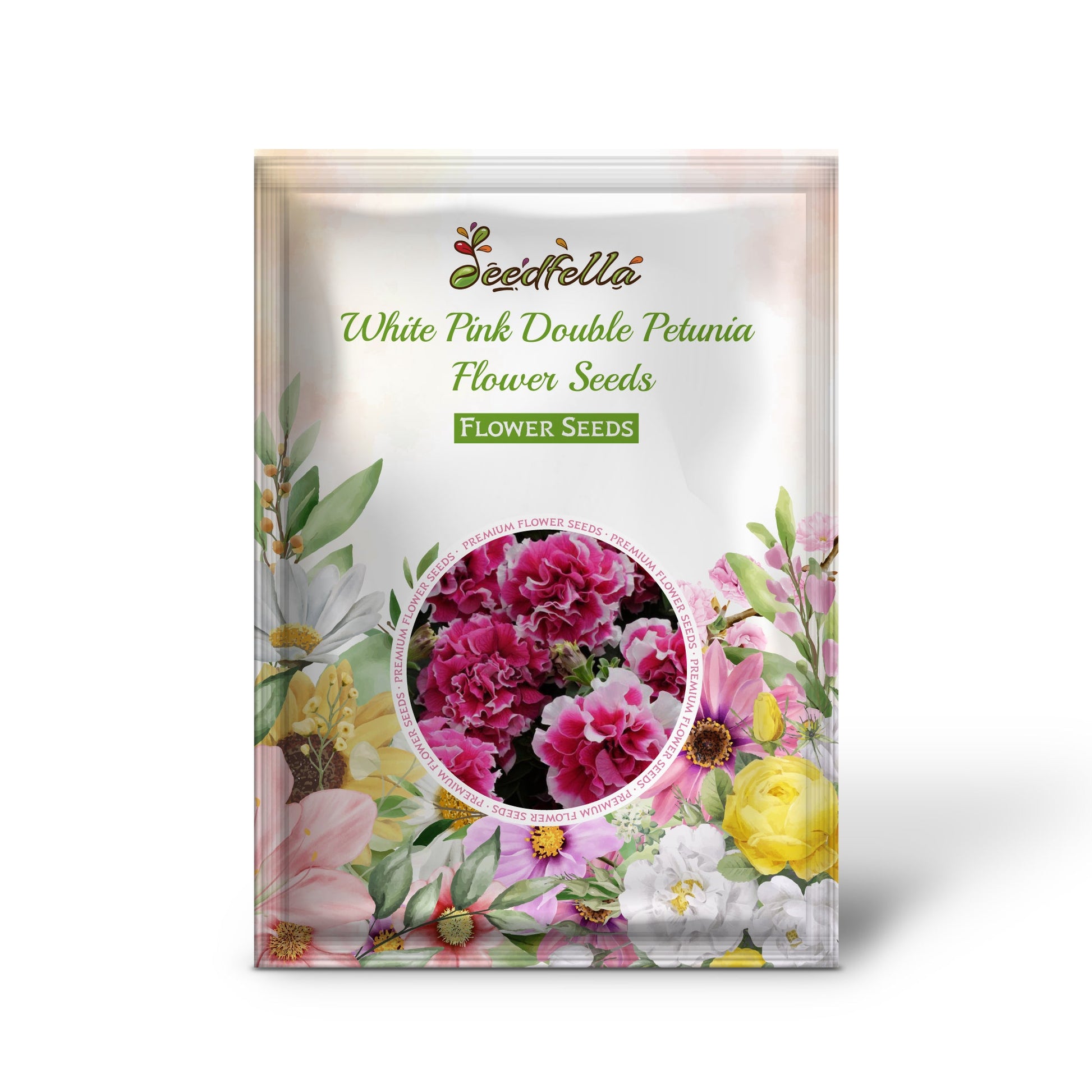 White Pink Double Petunia Flower Seeds for Planting  Seed for Lush Blooms, Ideal for Garden Beautification