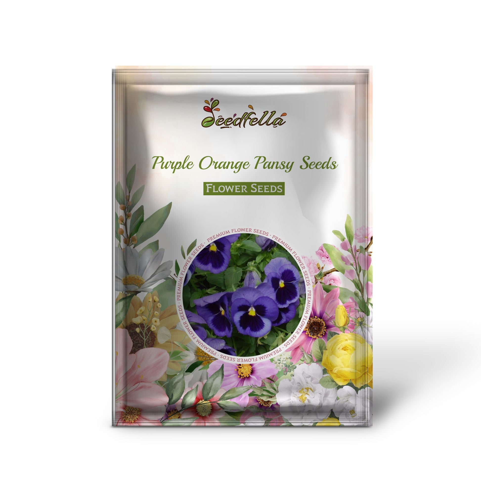 Purple Orange Pansy Seeds for Vibrant Planting