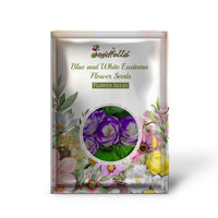 Blue and White Eustoma Flower Seeds for Planting