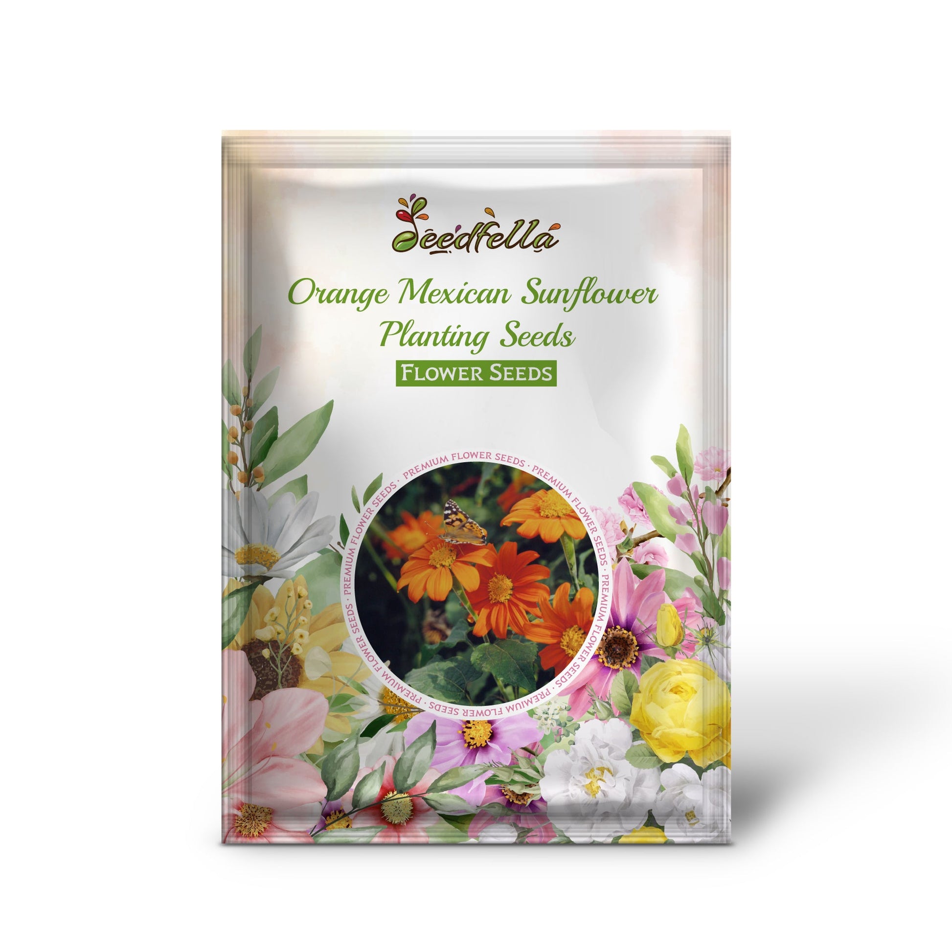 Orange Mexican Sunflower Planting Seeds - Bold Blooms