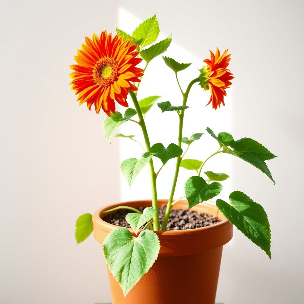 Orange Red SunFlower seeds for Planting - Fragrant Blossoms, Heirloom & GMO Free Seeds for Home Garden