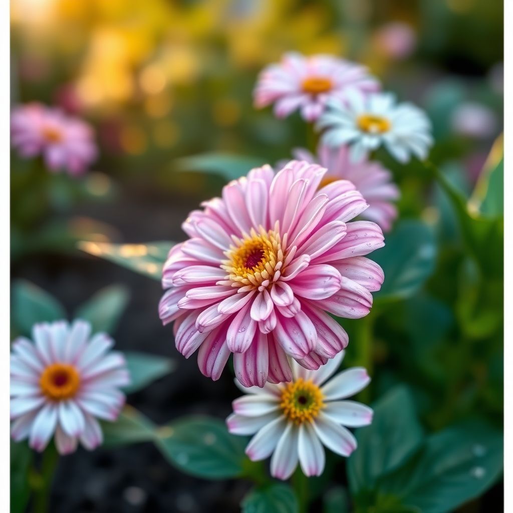 Zinnia White Pink Flower seeds for Planting - Garden Favorite, Heirloom & GMO Free Seeds for Home Garden
