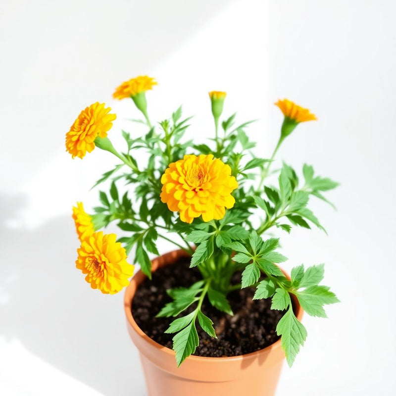 Yellow Marigold Tangerine Flower seeds for Planting - Bright Blooms, Heirloom & GMO Free Seeds for Home Garden