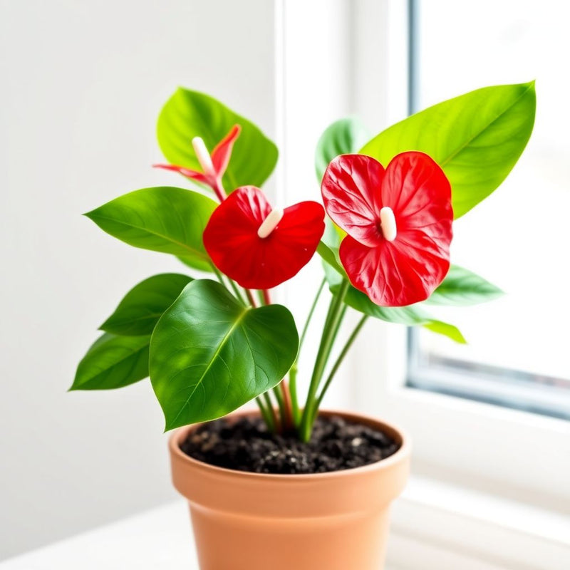 Anthurium Red Flower Seeds for Indoor Planting - Tropical Elegance for Bold Interiors