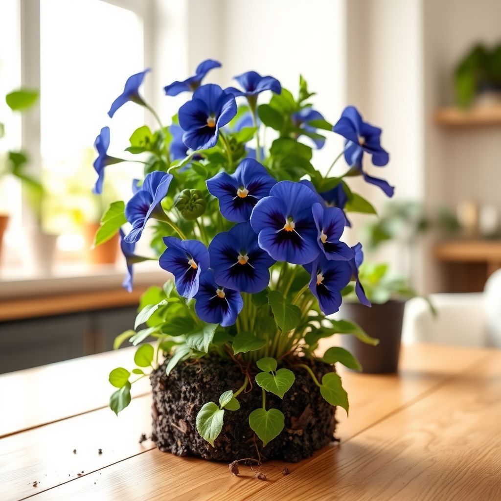 Blue Pansy Jump Up Flower Seeds for Planting
