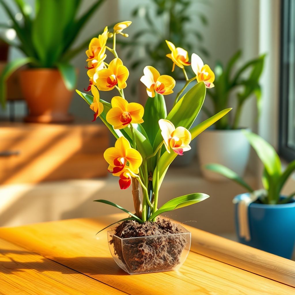 Yellow Red Phalaenopsis Orchid Flower seeds for Planting - Sun Loving, Heirloom & GMO Free Seeds for Home Garden