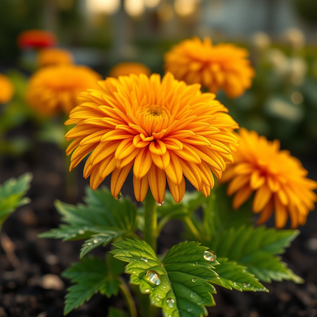 Yellow Orange Chrysanthemum Flower seeds for Planting - Colorful Display, Heirloom & GMO Free Seeds for Home Garden