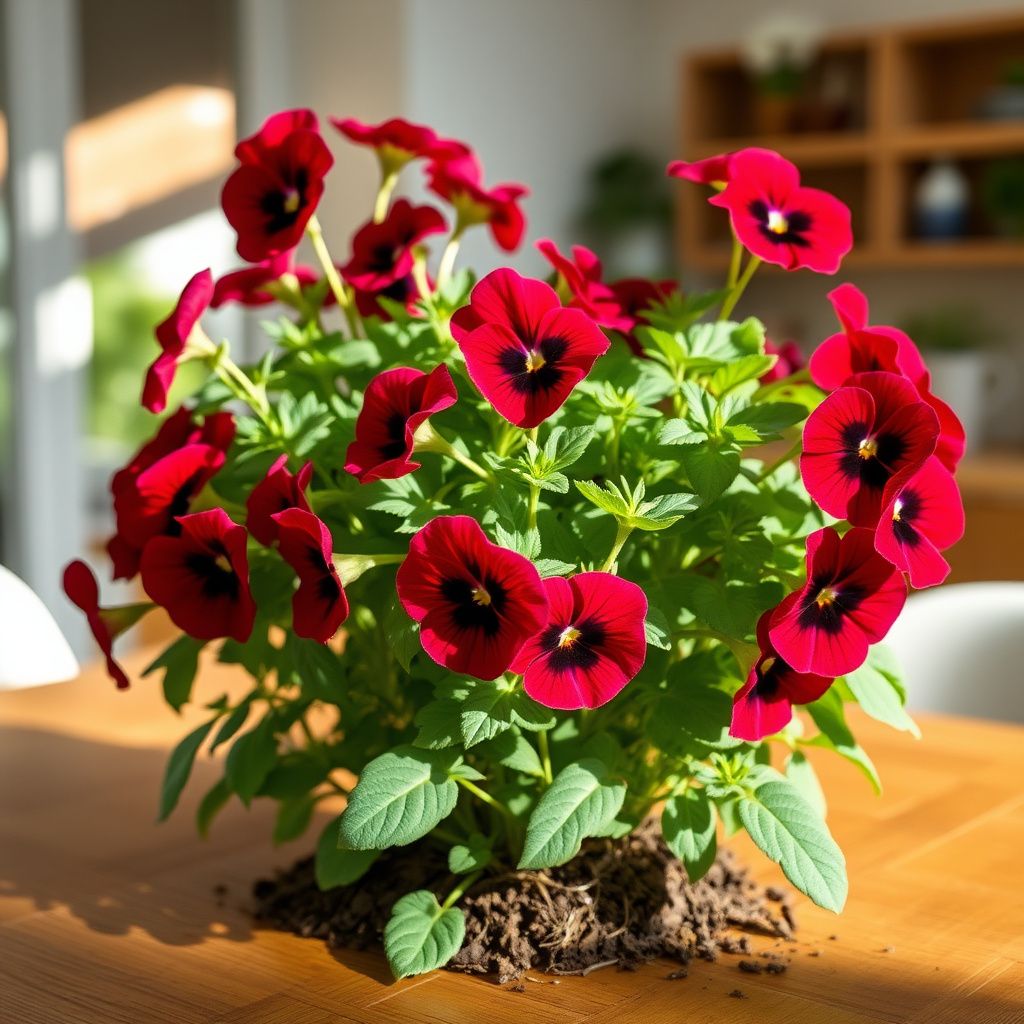 Pansy Giant Ruby Seeds for Planting Garden Borders Cool Season Blooms
