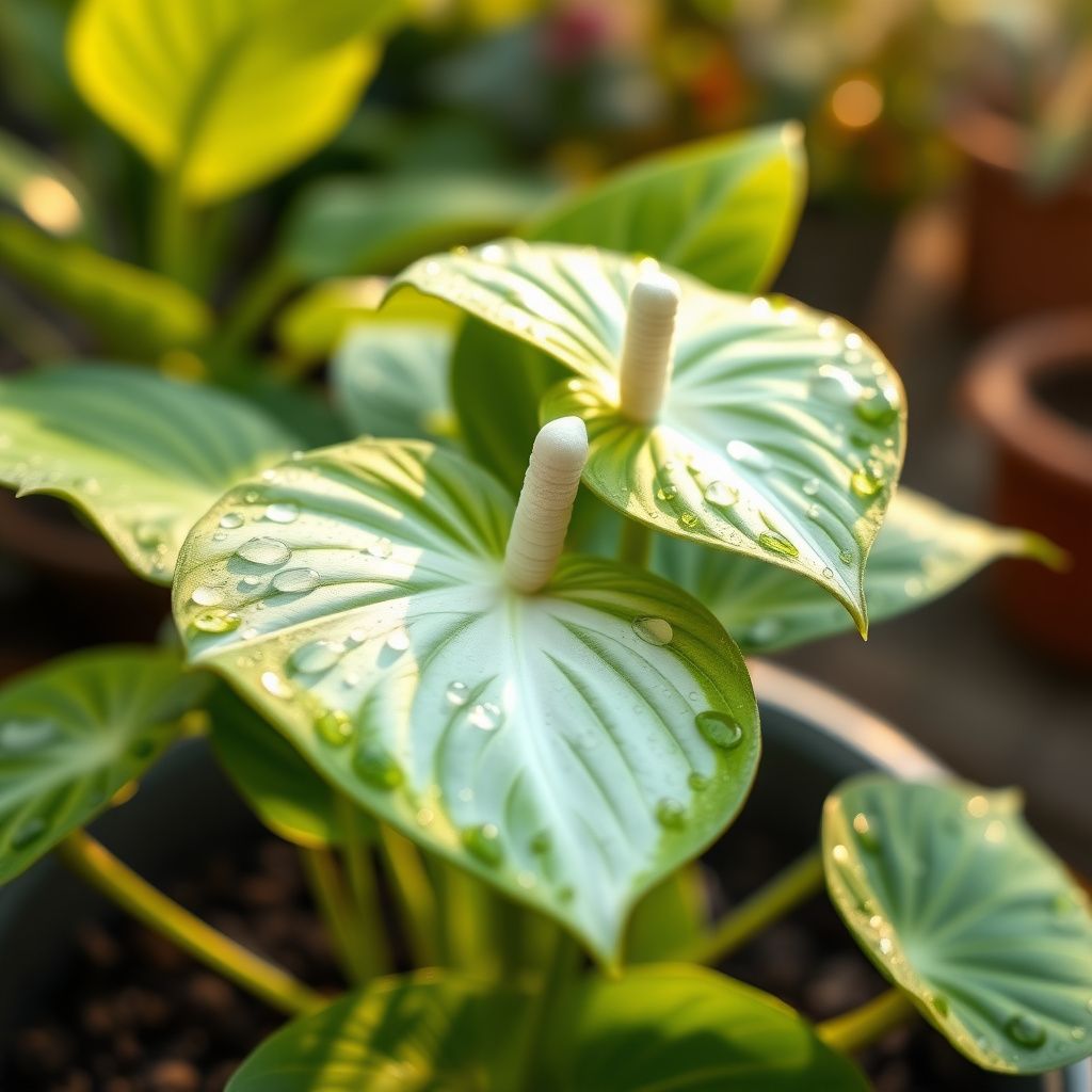 Anthurium Andraeanu White Seeds for Planting - Ideal for Home Gardens and Indoor Decor