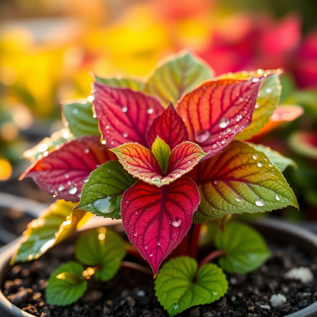 Coleus Rainbow Red Velvet Seeds for Planting Shaded Borders Pots
