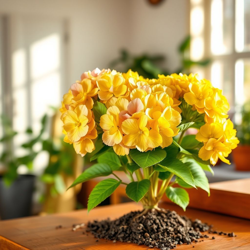 Yellow Pink Hydrangea Flower seeds for Planting - Drought Tolerant, Heirloom & GMO Free Seeds for Home Garden