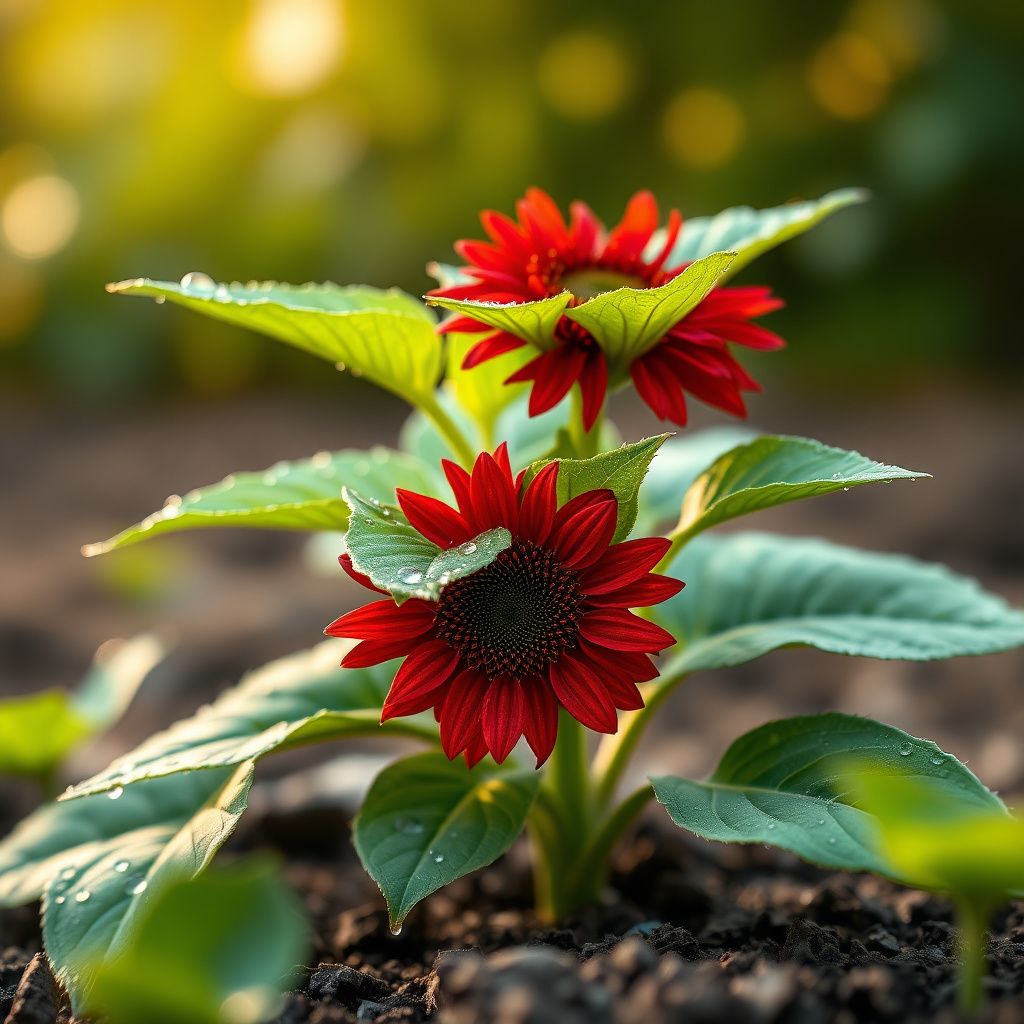 Red Mini Sunflower Seeds for Garden Planting
