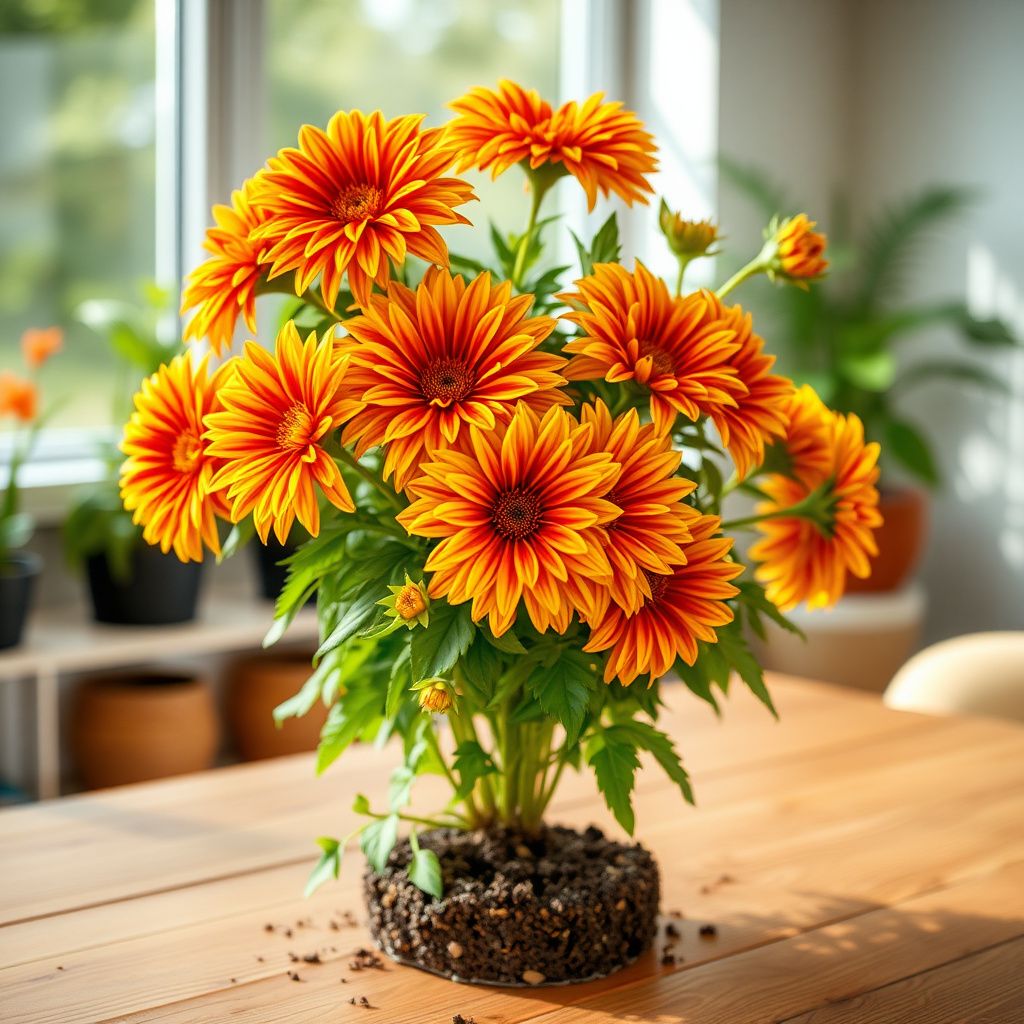 Yellow Red Chrysanthemum Flower Seeds for Planting