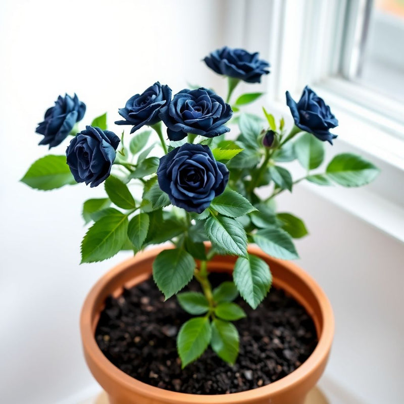 Midnight Supreme Dark Blue Rose Bush Flower Seeds for Planting  Stunning Floral Elegance for Your Garden