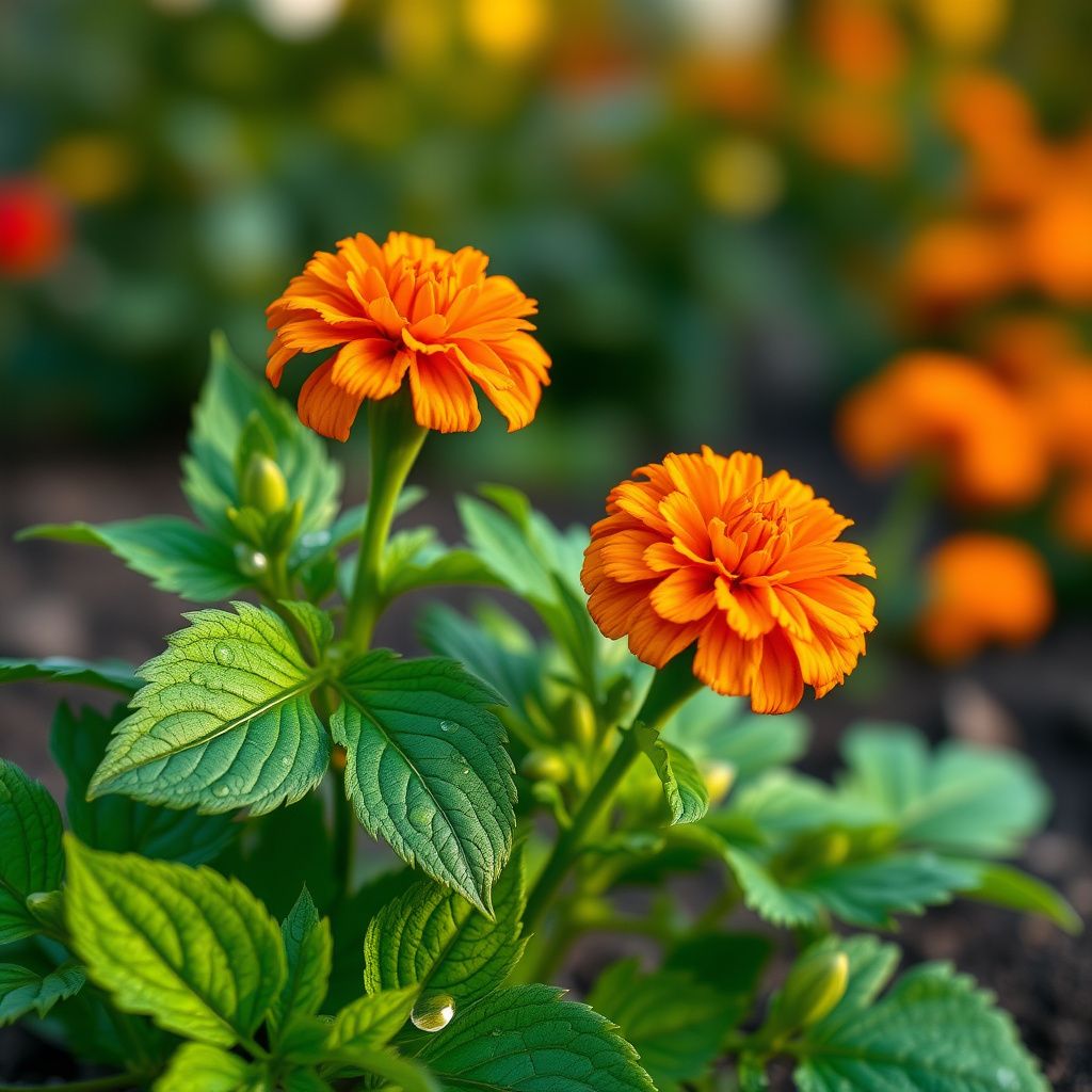 Orange Aztec Marigold Flower Seeds for Vibrant Annual Gardens
