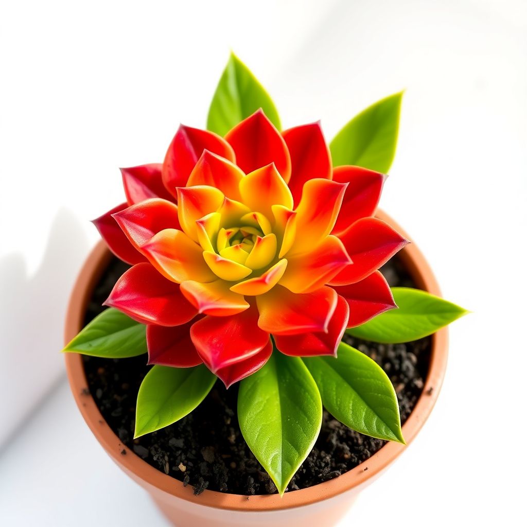 Yellow Red Echeveria Flower seeds for Planting - Colorful Display, Heirloom & GMO Free Seeds for Home Garden