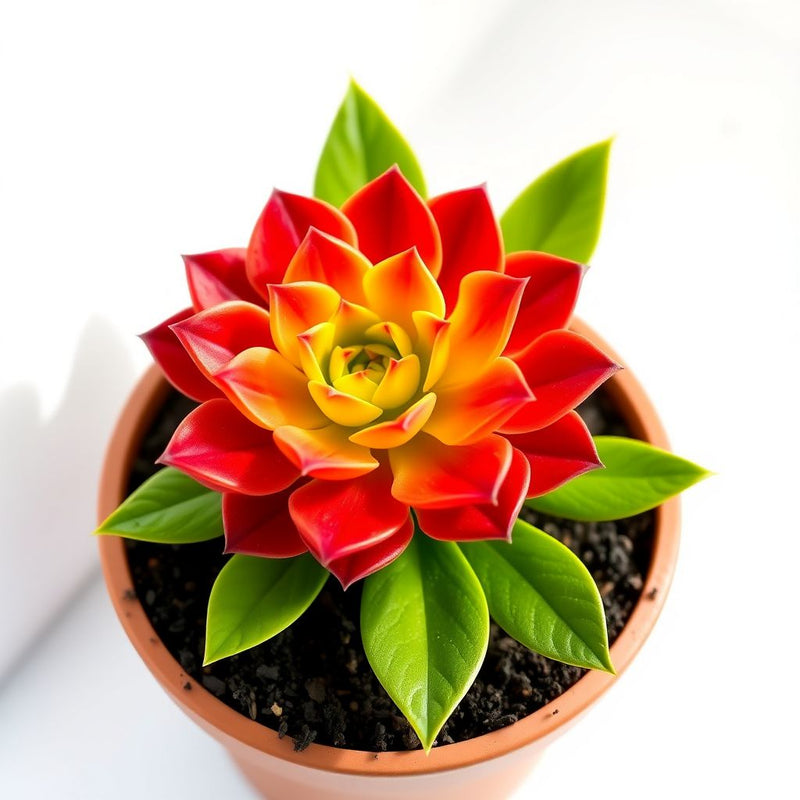 Yellow Red Echeveria Flower seeds for Planting - Colorful Display, Heirloom & GMO Free Seeds for Home Garden