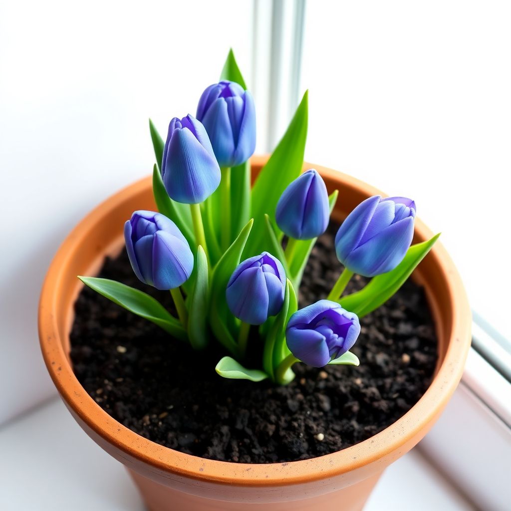 Tulip Blue Flower seeds for Planting - Hardy Variety, Heirloom & GMO Free Seeds for Home Garden