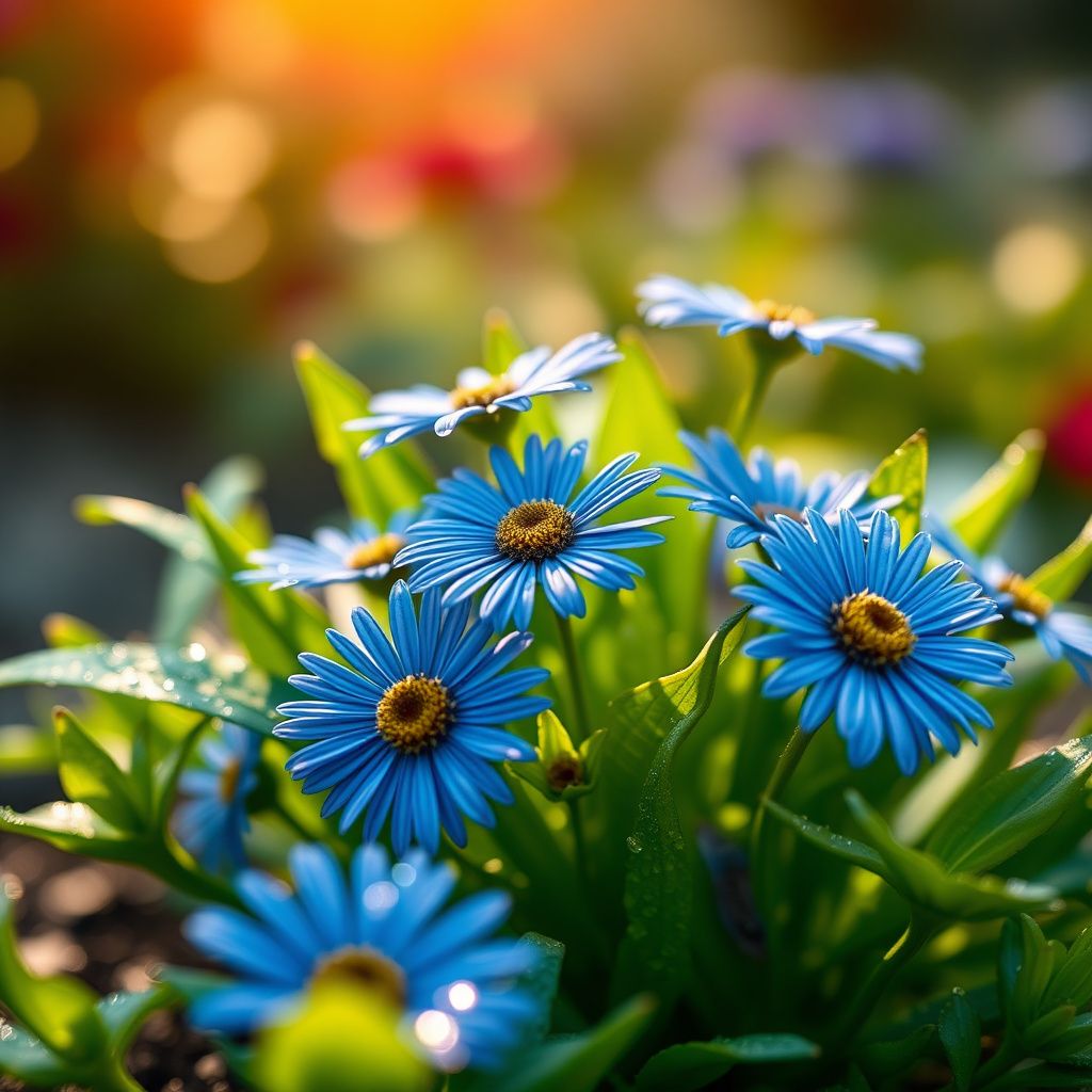 Blue Daisy Seeds for Planting flower bed home garden