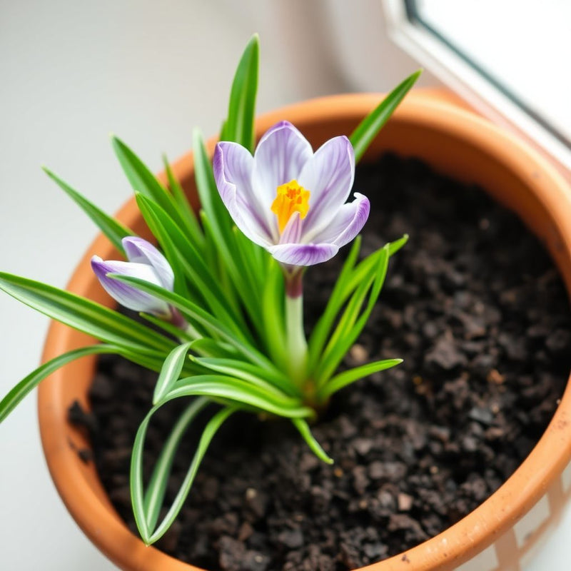 Heirloom Non-GMO Crocus Sativus Flower Seeds for Planting – Saffron-Producing Garden Blooms, High Germination