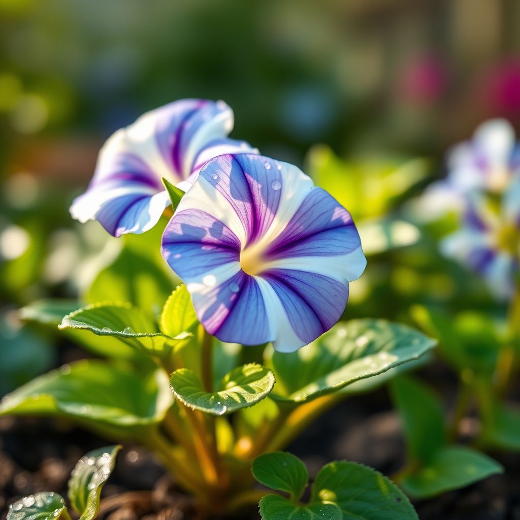 White Blue Star Petunia Flower Seeds for Planting