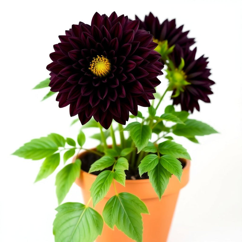Dahlia pinnata Black Pompon Variety Flower Seeds for Decorative Garden Display