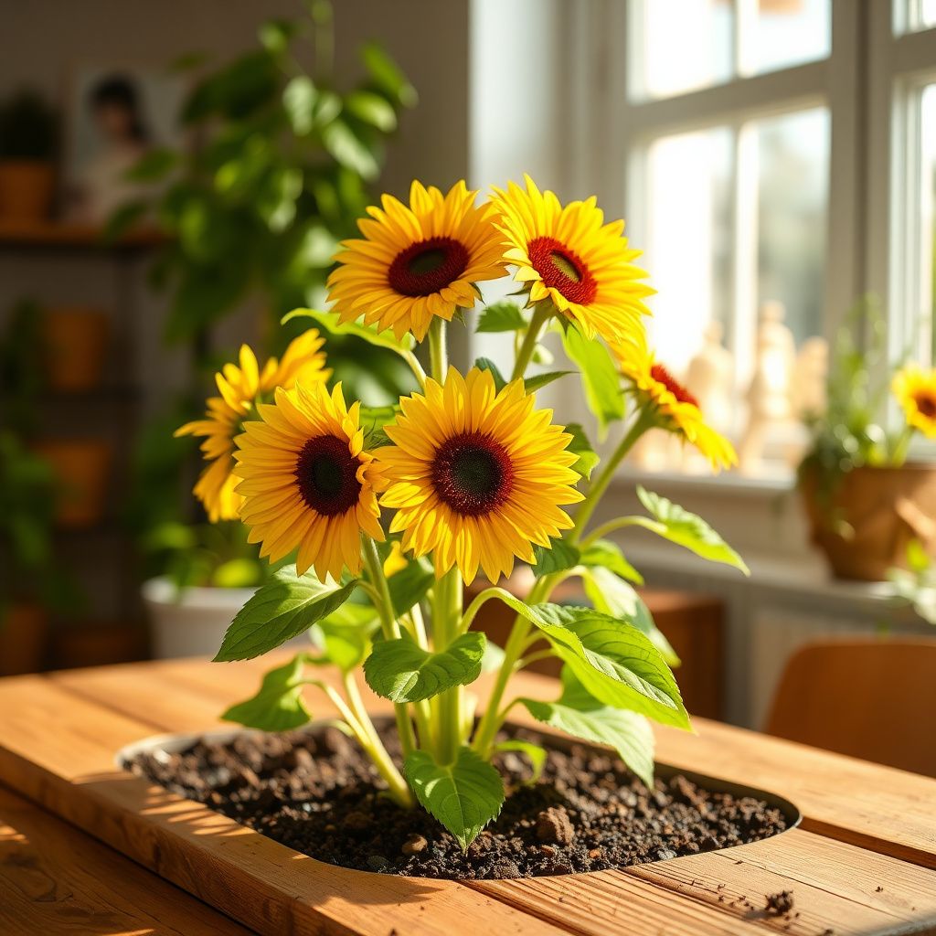 French Dwarf Sunflower Seeds for Planting flower bed