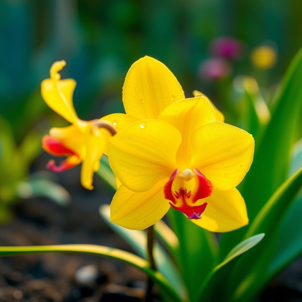 Yellow Orchid Flower seeds for Planting Vibrant Colors Heirloom & GMO Free Seeds for Home Garden