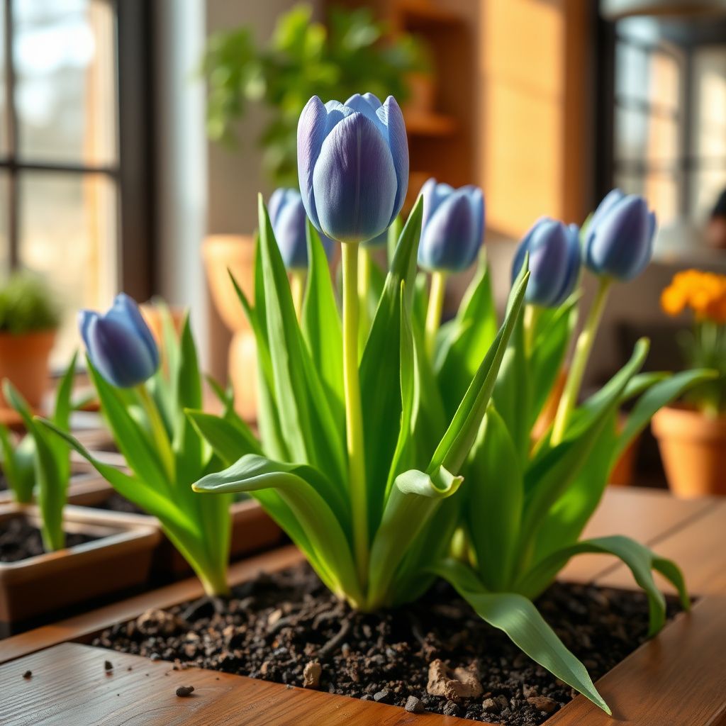 Tulip Blue Flower seeds for Planting - Hardy Variety, Heirloom & GMO Free Seeds for Home Garden