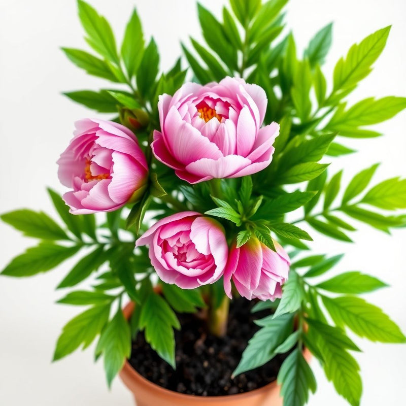 Double Flowering Fernleaf Peony with Finely Cut Foliage and Fragrant Spring Blooms