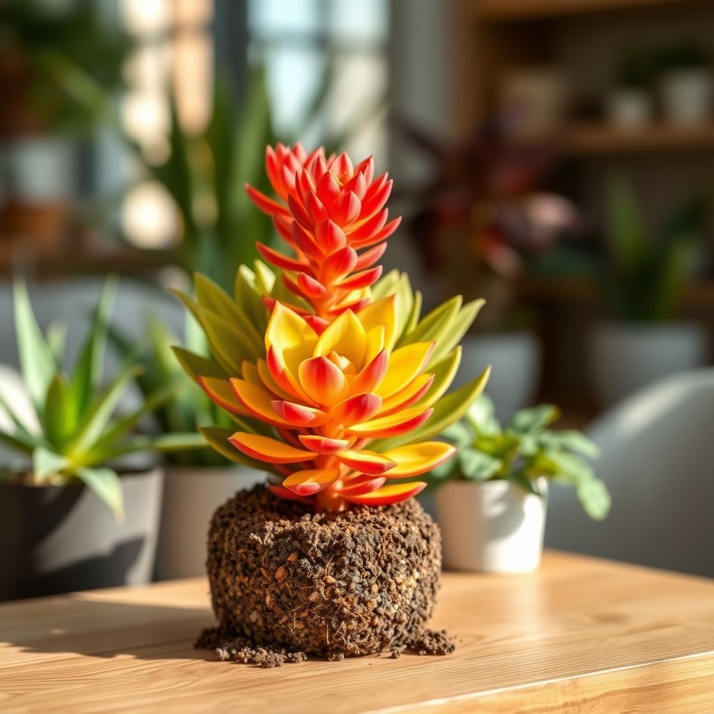 Yellow Red Echeveria Flower seeds for Planting - Colorful Display, Heirloom & GMO Free Seeds for Home Garden
